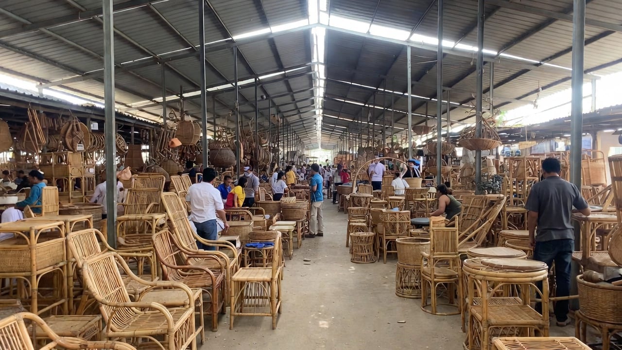 industri pabrik rotan di cirebon indonesia