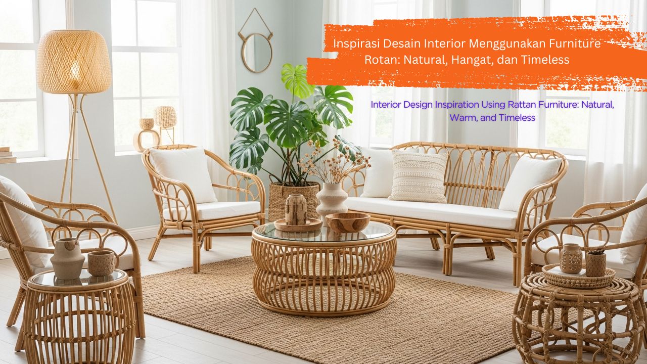 Inspirasi Desain Interior Menggunakan Furniture Rotan Natural, Hangat, dan Timeless