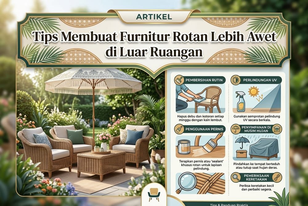 Tips Membuat Furnitur Rotan Lebih Awet di Luar Ruangan